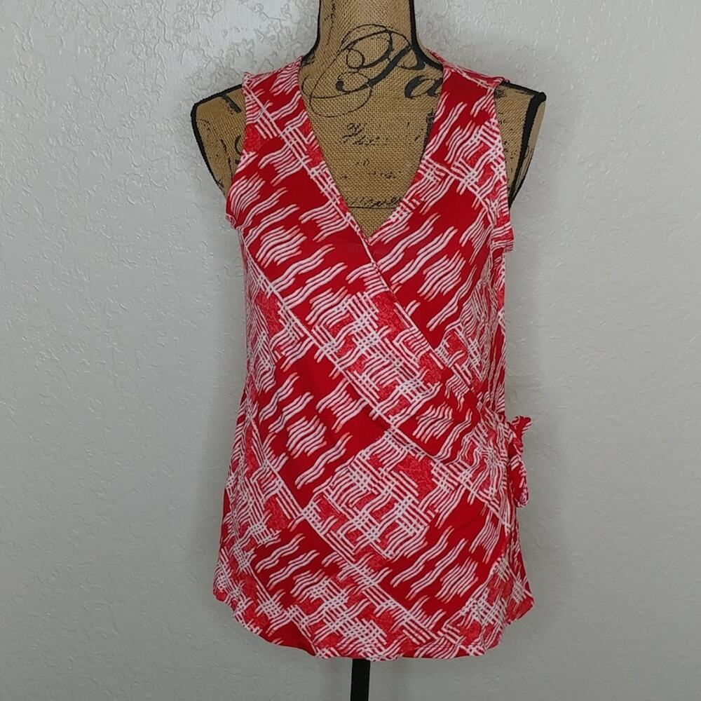 Style & Co Mock Wrap Top Size S